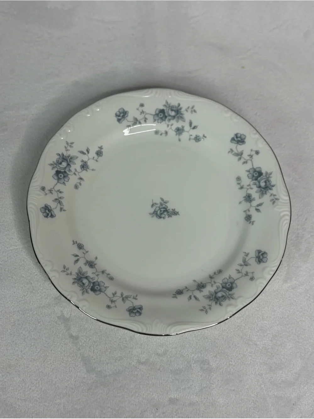 Blue Garland, Johann Haviland, Bread and Butter, Bavaria Germany Lot of 2